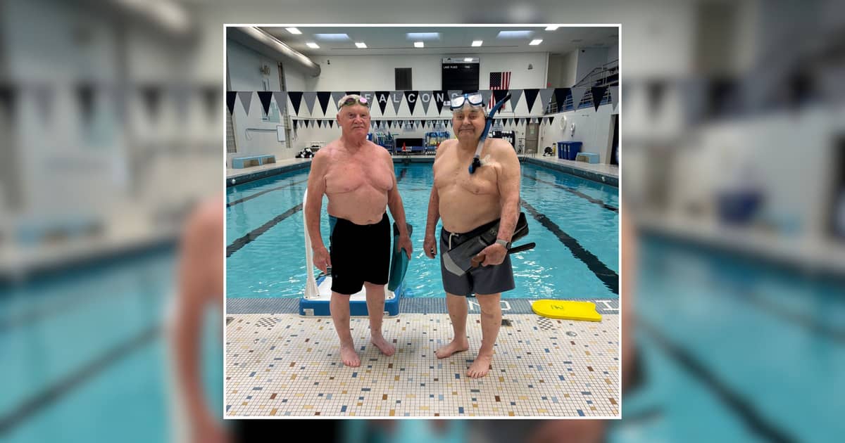 Two Lebanon County men stay active in their 90s by swimming at Cedar Crest