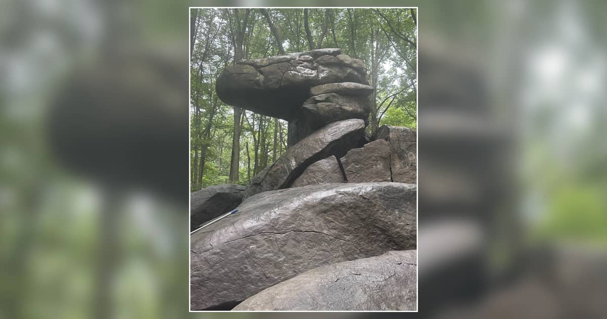 ‘It’s reflecting Lebanon County’: Volunteers clean graffitied Dinosaur Rock
