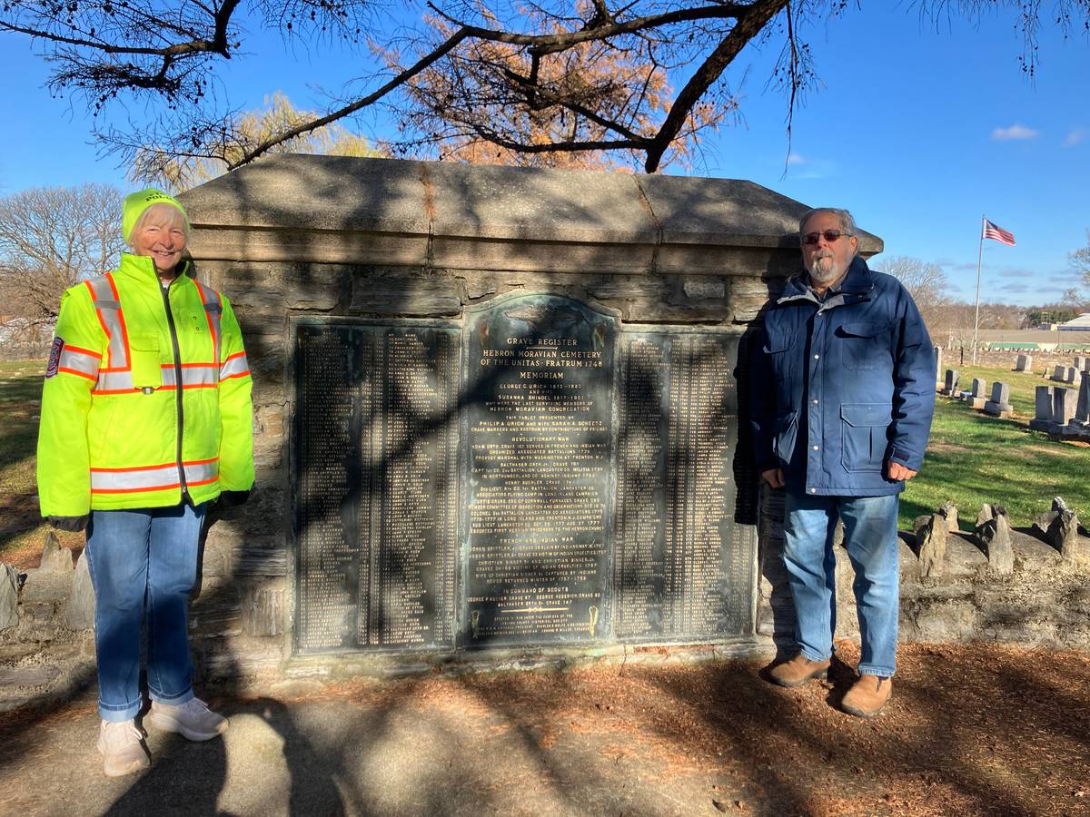 Hebron Moravian Cemetery receives historic designation from commonwealth