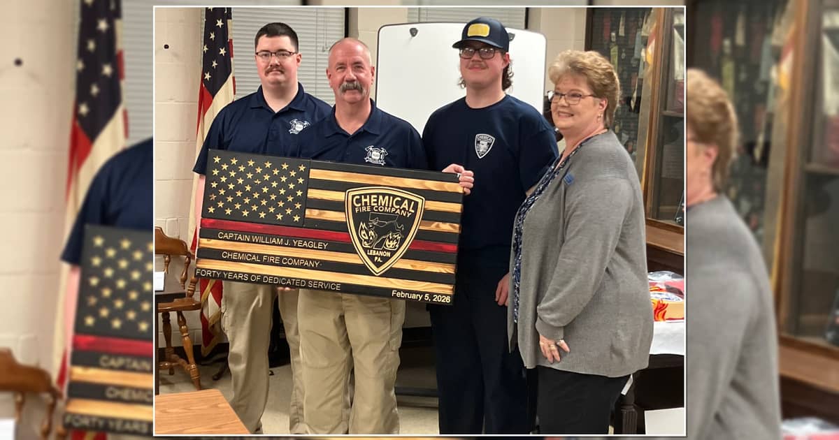 Lebanon man celebrates 40 years of volunteer fire service to the city