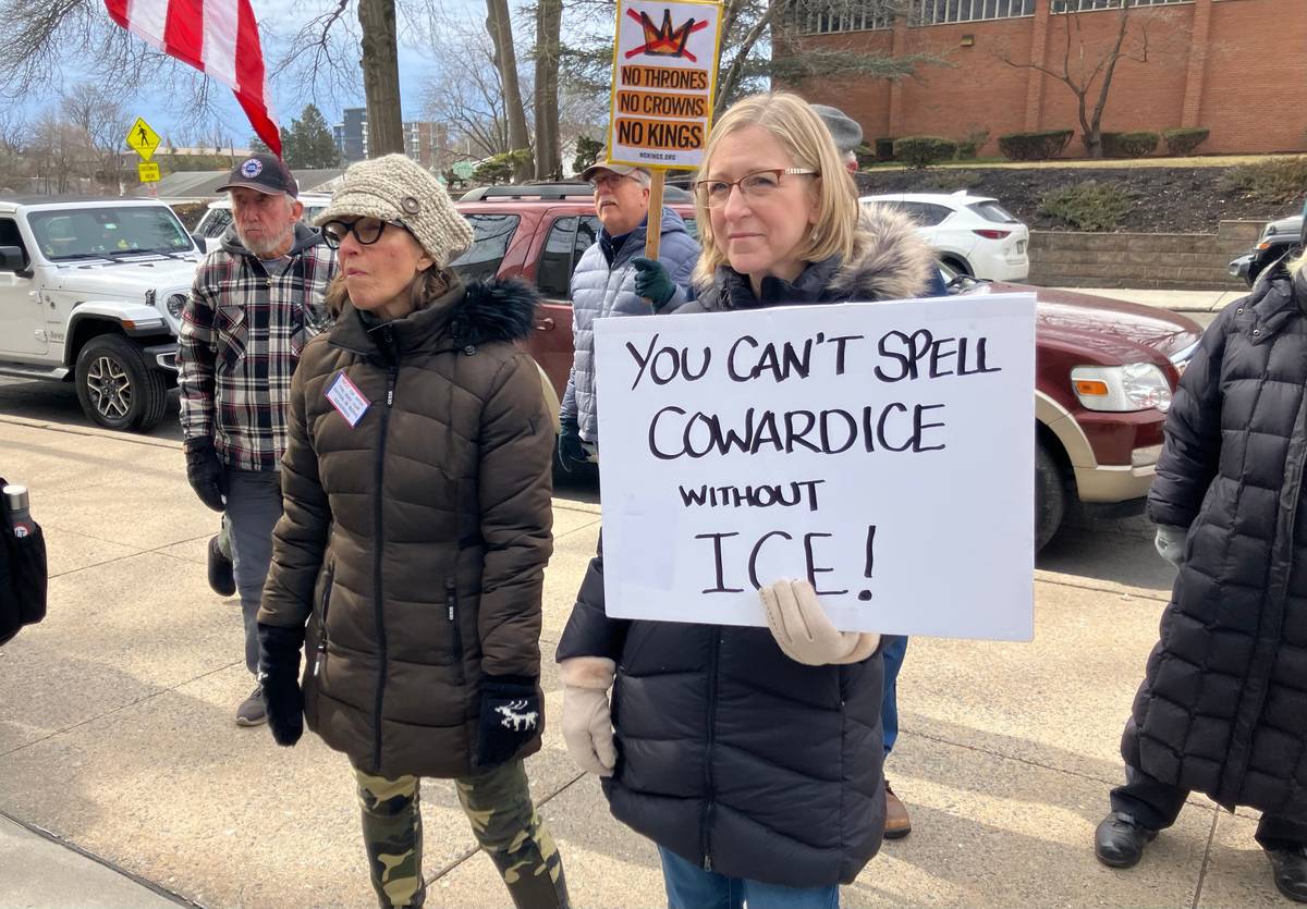 Protesters mark 50th ‘Mondays with Meuser’ amid concerns over Iran, ICE