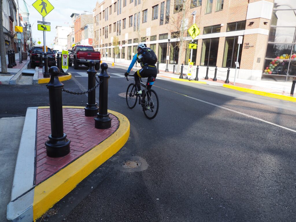 Traffic calming bumps are part of Cumberland Streetscape project