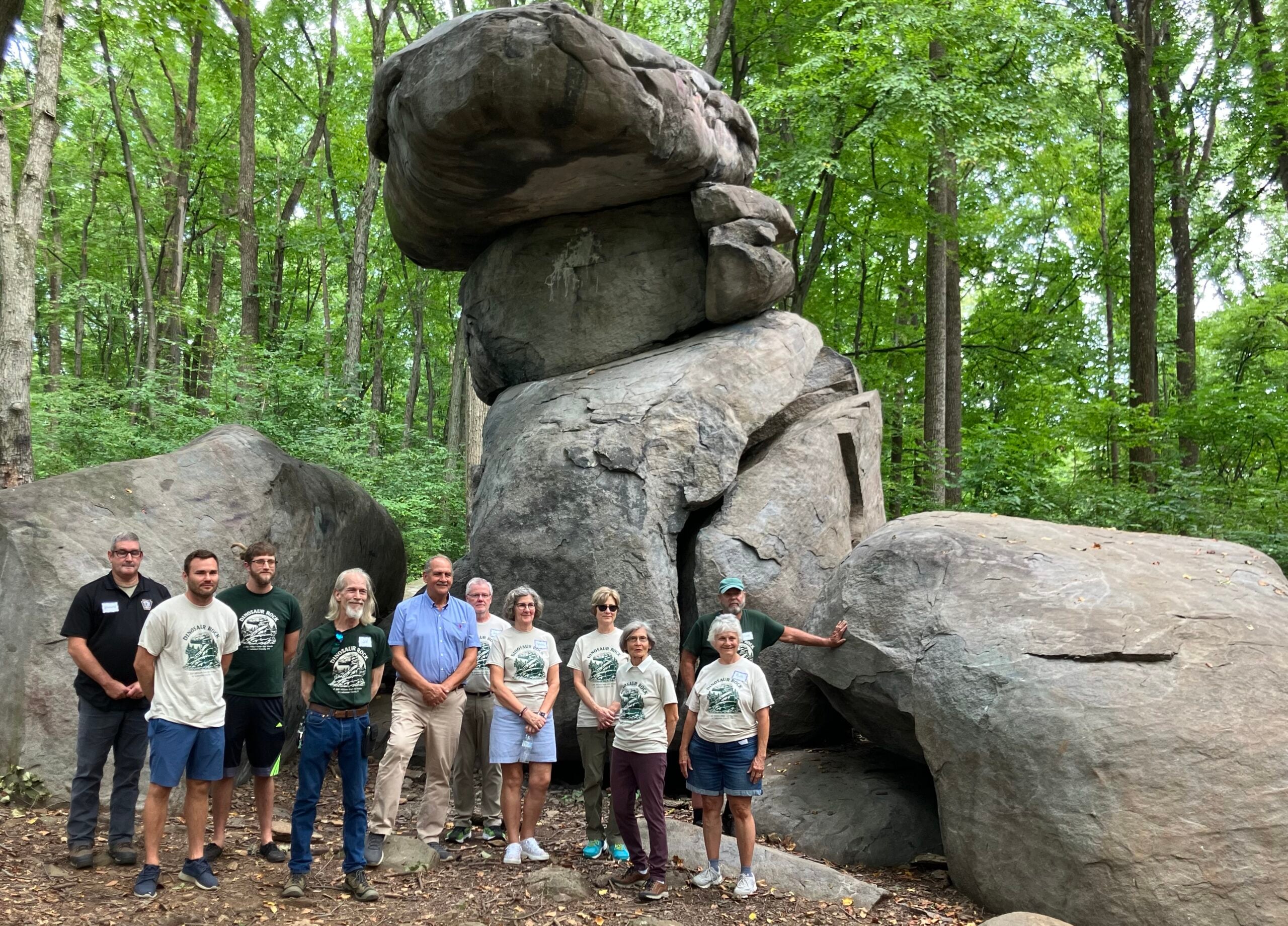 Volunteers honored by county for preservation efforts at Dinosaur Park